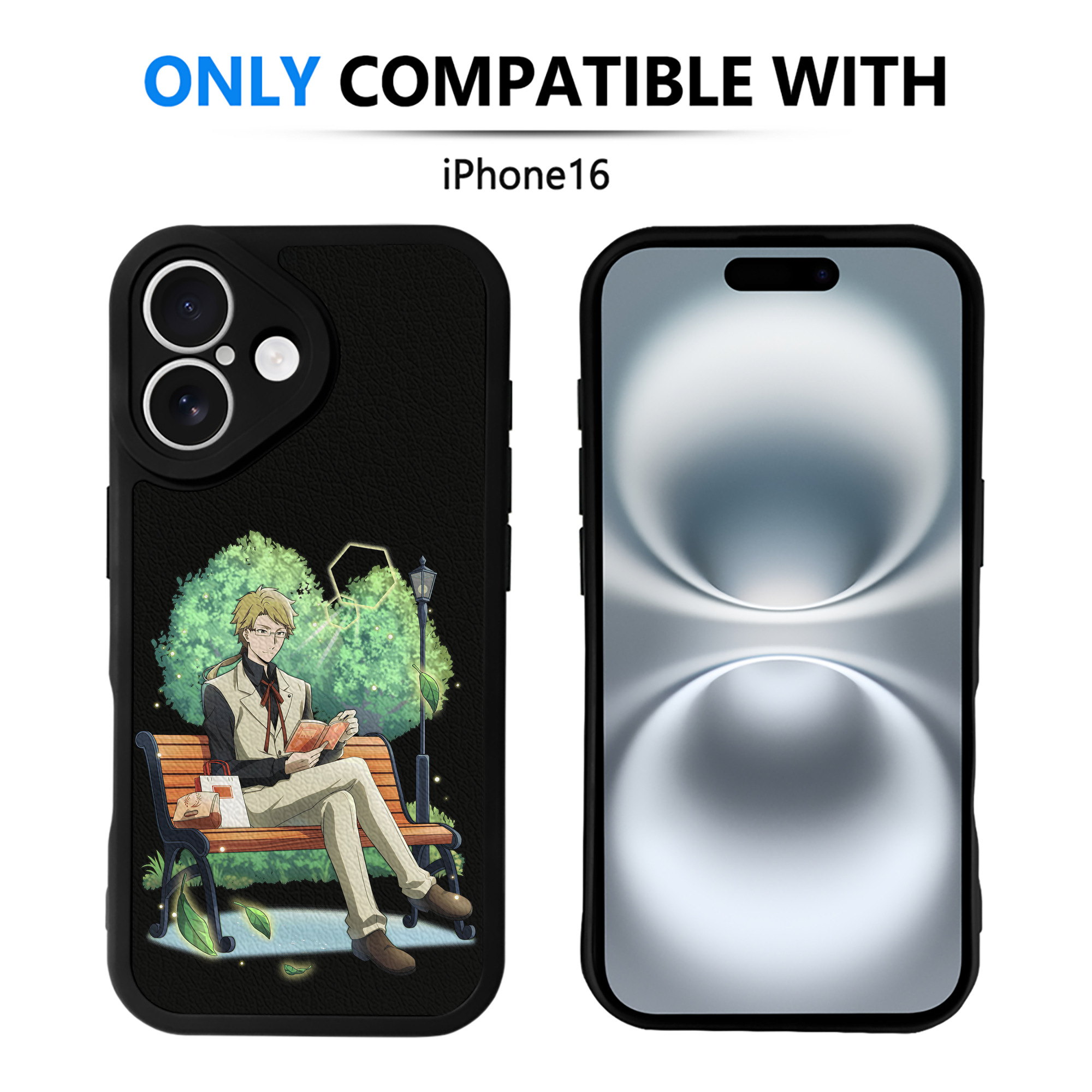 （画像用） 文豪ストレイドッグス Bungo Stray Dogs 【iPhone 16シリーズ対応】シリコンスマホケース（レザー調） 材質：シリコン